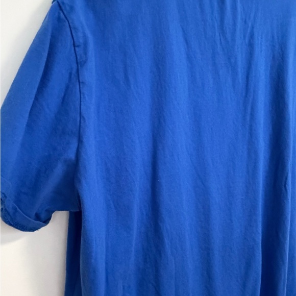 Skater Style Blue Short Sleeve Men's Tee - slightly longer back - Picture 10 of 12